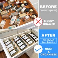 Organisateur de rangement de garde-manger de cuisine en acrylique, Station de conteneur avec 3 tiroirs pour armoire contient des sachets de café, de thé et de sucre