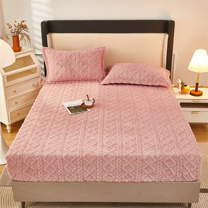 Coperta da letto matrimoniale di alta qualità <span class=keywords><strong>in</strong></span> jacquard 100% poliestere, set tre pezzi con motivo floreale <span class=keywords><strong>in</strong></span> <span class=keywords><strong>flanella</strong></span>, lenzuolo con angoli e cuscino per tutte le stagioni - Product Image 4
