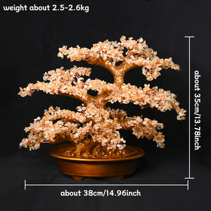 Hot Sale High Quality Stones and Crystals Craft <b>Hand</b> Made Crystal Money Tree Crystal Decoration - Product Image 3