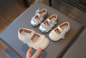 Girls Bow Princess <strong>Shoes</strong> Cute Fashion Lace Trim Bow Spring Summer <strong>Shoes</strong> for <strong>Little</strong> Girls - Product Image 2