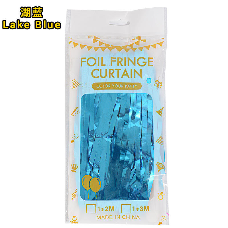 ผ้าไหมฝนสีฟ้าทะเลสาบ