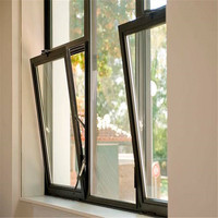 Modernes Minimalistisches Aluminium-Legierungs-Dreh-Kipp-Fenster mit Gehärtetem Glas Schallisolierung Wärmeisolierung Thermische Isolierung