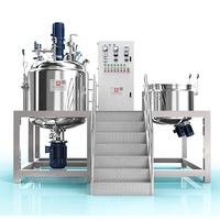 Machine de mélange de cosmétiques multifonctionnelle en acier inoxydable avec moteur de broyage, homogénéisateur émulsifiant sous vide fixe pour crèmes et émulsions