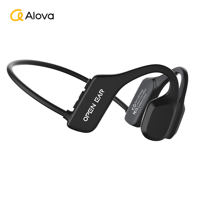 ALOVA Neckband Sound Stereo Ear Hook Bluetooth Waterproof Bt Wireless Sport Bone Conduction Headphones Earphones Headset