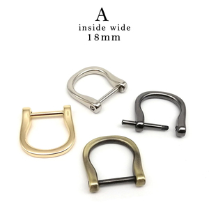 Kim loại có thể tháo rời mở vít Clasp cho túi xách vai da thủ công Túi <span class=keywords><strong>d</strong></span>ây đeo vành đai Dee <span class=keywords><strong>D</strong></span> vòng khóa sửa chữa - Product Image 2