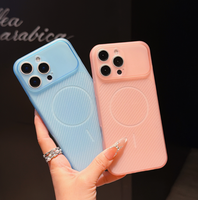 Étui de chargement magnétique sans fil en fibre de carbone pour iPhone 17 Air 16 15 Pro Max 14 Plus 13 11 12, coque en TPU avec protection de l'objectif de l'appareil photo
