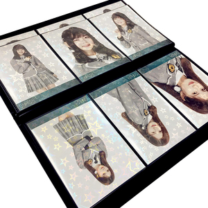 Stelle olografiche che lampeggiano pellicola protettiva morbida per carte collezionabili Photocard gioco sportivo carte idolo maniche trasparenti per carte Laser - Product Image 4
