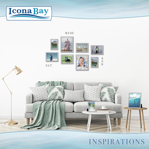 Marco de fotos de plástico de resina 5X7 PS moderno de alta calidad gris con plata y vidrio para decoraciones de escritorio o pared para el hogar - Product Image 6