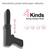 Automatischer Teleskop-Dildo Vibrator für Erwachsene, USB-Wiederaufladbar, Wasserdicht, Sex-Gun Dildo für Frauen, Männer, G-Punkt und Anale Masturbation