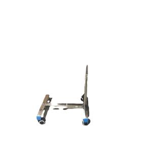 Carro de acero inoxidable con bandeja elevadora móvil engrosada, estante para bandejas cuadradas de barra simple o doble, carro para instrumentos. - Product Image 5