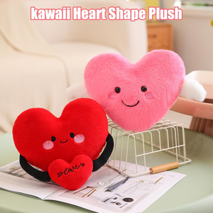 ODM cara bonita almohada de felpa peluda roja abrazando pequeño corazón amor juguete decoración conjunto para novia San Valentín funda de almohada en forma de corazón - Product Image 2