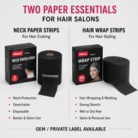 Bandes de protection jetables pour le cou, en papier, pour salons de coiffure et barbiers, fournitures écologiques OEM à marque privée