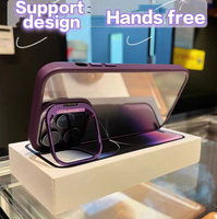 Coque de protection antichute en PC avec support et protection d'objectif pour iPhone 18, 17, 16, 15 Pro, 14 Plus, 13, 12 Pro Max – Vente en gros