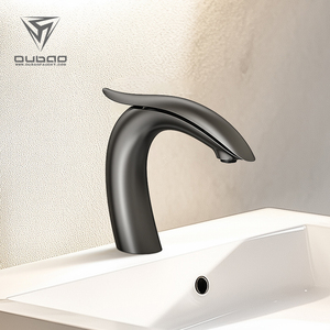 Grifo mezclador de agua fría y caliente, lavabo de una sola sujeción, cuerpo de latón negro mate - Product Image 1