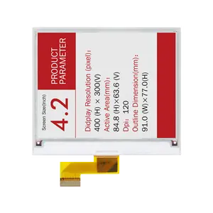 黑白红色4.2英寸400*300 2.4引脚3Spi 4Spi电子书阅读器电子墨水显示模块