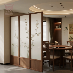 DEMEA Moderne Classique En Bois Massif De Luxe Chambre Cloison Portes Écran Décoratif Fenêtres Pliant Ouvert Rouleau Store pour Escalier - Product Image 5