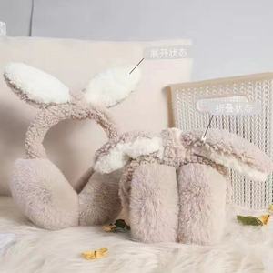 Orejeras con Orejas de Conejo, Color Rosa, Cálidas para Invierno, Plegables, Protección Auditiva para Ciclismo al Aire Libre - Product Image 4