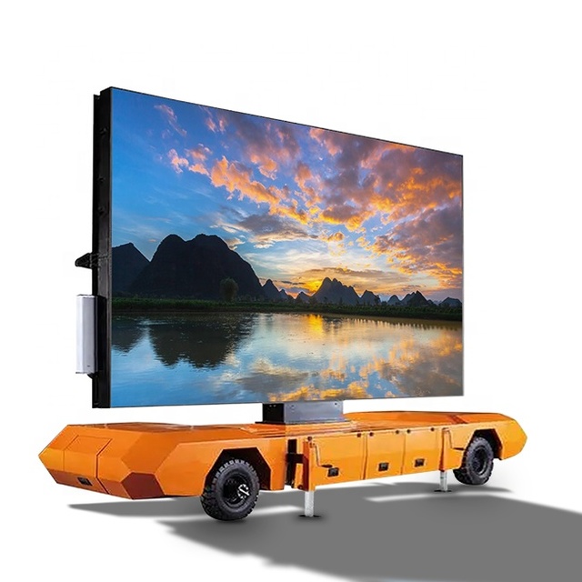 Outdoor Waterproof Mobile Advertising Led Display Screen Trailer With Led Tv Billboard Trailer
