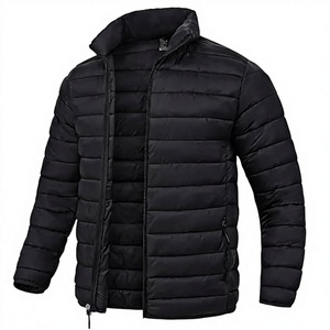 <b>Men's</b> Lightweight Packable Down Coat Waterproof Winter Hooded Stand Collar 100% Down Custom Quilted Storage <b>Pouch</b> - Product Image 1