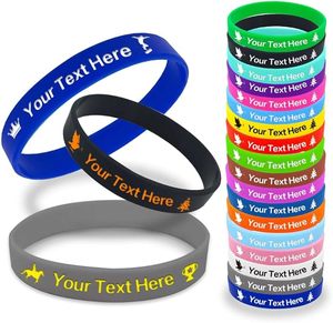 Pulseras de silicona personalizadas Haz tus propias pulseras de goma con mensaje o logotipo Pulsera personalizada de alta calidad - Product Image 4
