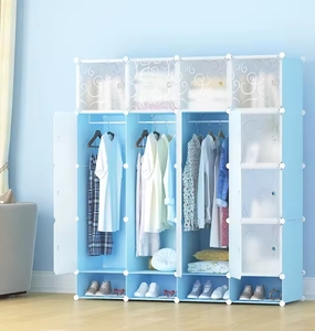 Armario Plegable DIY Económico para Sala de Estar con Contenedor de Almacenamiento de Ropa y <span class=keywords><strong>Zapatero</strong></span> - Product Image 3