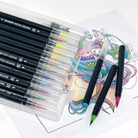 Meilleurs marqueurs d'art colorés de Chine, peinture graffiti lavable à base d'eau, pointe pinceau, aquarelle, marqueur de coloriage DIY
