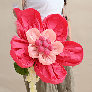 Papier d'emballage épais de style coré<span class=keywords><strong>en</strong></span>, facile à façonner, papier froissé, moulable, couche intérieure de bouquet, fournitures artisanales <span class=keywords><strong>en</strong></span> vrac pour fleuristes - Product Image 4