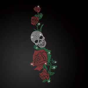 Bán hàng nóng sọ sắt trên Rhinestone Skeleton sắt trên chuyển - Product Image 1