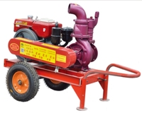 Mesin Diesel 18 HP Berpendingin Air Koneksi Fleksibel Unit Pompa Air 6-inci