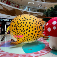 Girafe gonflable décorative de parc, mascotte gonflable, girafe grasse gonflable avec lumières LED à vendre