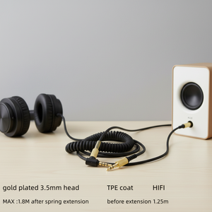 Câble audio de remplacement en PVC pour casque <span class=keywords><strong>Marshall</strong></span> <span class=keywords><strong>Major</strong></span> <span class=keywords><strong>II</strong></span>/III |   Câble pour casque avec micro, conducteur OFC, 3,5 mm mâle-mâle, 1,25 m - Product Image 5