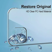 IPhone 14 15 için Weview temizle ince sert bilgisayar kasası Pro Max Ultra ince çerçevesiz yüksek şeffaf kılıf