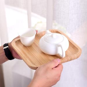 Bamboo and wood serving <b>trays</b>, round fruit plates, dessert plates, rectangular pizza plates, barbecue plates, water cups, <b>tea</b> - Product Image 4