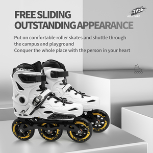 Patins à roulettes pour adultes OEM, patins à roulettes en ligne à 3 roues, patins de vitesse d'intérieur artistiques pour débutants, cadre en aluminium, chaussures à roulettes imperméables - Product Image 4