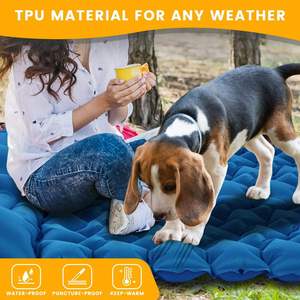 Outdoor <b>Waterproof</b> Thick Sleeping <b>Pad</b> With Pillow Ultralight Inflatable Tent Mattress Bed Foot Pump Camping Hiking Traveling Com - Product Image 6