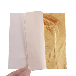 Prix usine 16x16 cm Imitation feuille d'or couleur #2.0 feuille de cuivre pour plafond meubles décoration Nail Art bricolage peinture