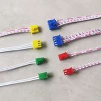 Cable Plano con Aislamiento de Nailon, Conector Macho-Hembra JST XH de 2.54mm, Rayas Rojo-Blanco, para Uso Electrónico