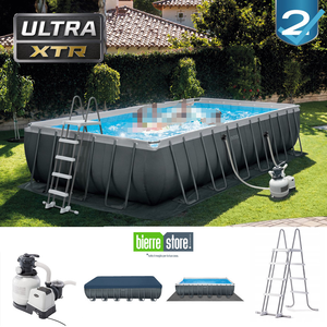 INTEX 26364 <span class=keywords><strong>Piscina</strong></span> Familiar Rectangular de Acero sobre el Suelo de 7.32*<span class=keywords><strong>3.66</strong></span>*1.32m con Accesorios Incluidos para Disfrutar en Familia - Product Image 4