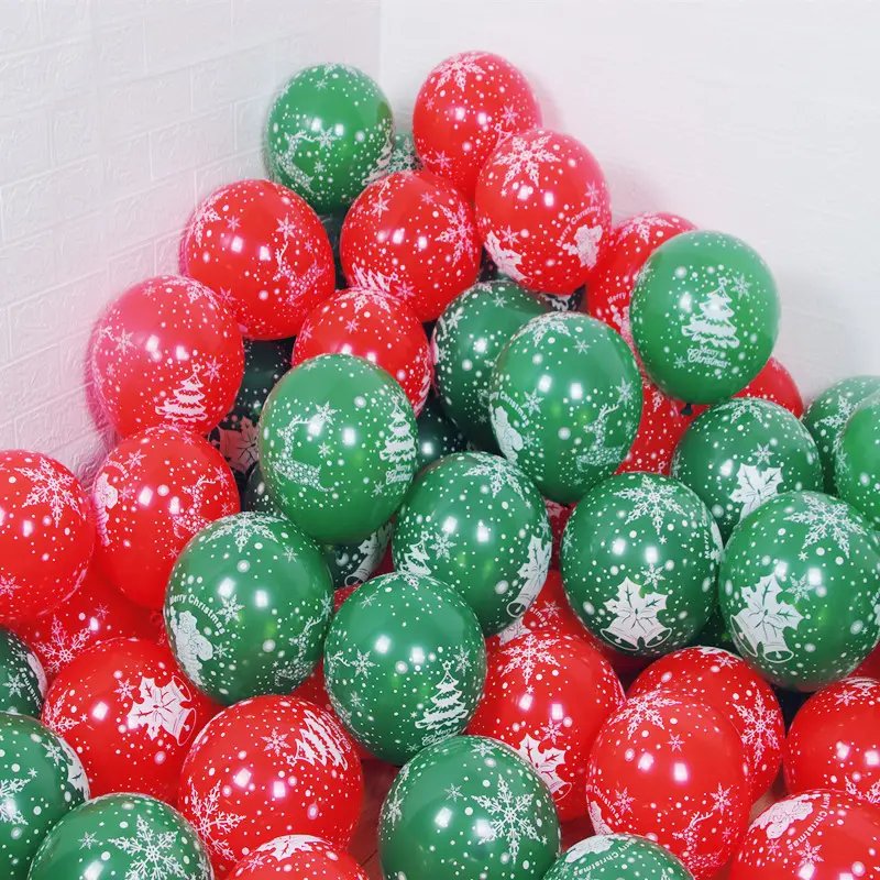 Tongxu-Globo de látex verde y rojo de 12 pulgadas, decoración de fiesta de Navidad, fabricante de globos mate, gran oferta