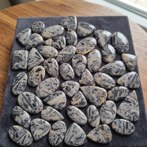 High quality wholesale Natural Hornblende Gemstone Cabochon Wholesale Black Hornblende Loose Stones for Jewelry Making MAHNAJGEM - Product Image 1