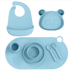 Ensemble d'alimentation pour bébé et tout-petit en silicone, 8 pièces, écologique, passe au lave-vaisselle, sans BPA, qualité alimentaire, vente en gros personnalisée - Product Image 3