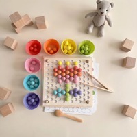 Jeu de société familial en bois Montessori très populaire pour enfants, jouet éducatif interactif pour le développement de la pensée logique