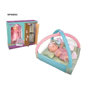 Nuovo arrivo 16 pollici baby doll in culla 42 centimetri bella vinile rosa cina giocattolo bambola