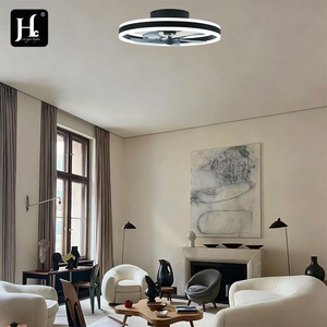 Ventilador de techo silencioso de 19.7 pulgadas, 6 velocidades, inteligente, moderno, comercial, de 220V, de perfil bajo, elegante, para el hogar, con luz LED. - Product Image 6