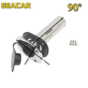 Soporte para Caña de Pescar Seacar de 90 Grados en Acero Inoxidable con Cubierta de PV para Uso en Barcos - Product Image 5