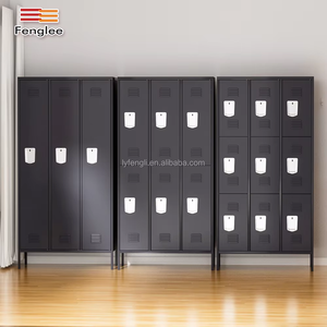 Vente en ligne : Casier de rangement métallique à 6 portes avec pieds, idéal pour bureau ou vestiaire de salle de sport, conception en kit - Product Image 2