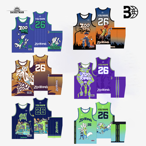 Özel Zootopia Basketbol Forması Seti - Yetişkin/Gençler için Kişiselleştirilmiş İsim ve Numara Süblimasyonlu Forma Şortları - Product Image 1