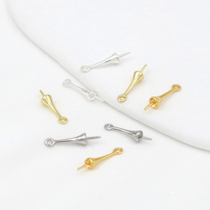Pince à perles en cuivre plaqué or 18 carats, coupe baguette conique, pour la fabrication de boucles d'oreilles, accessoires de bijoux DIY B30 - Product Image 3