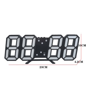 Nhà hiện đại 3D 9.05 "LED đồng hồ báo thức bàn tường ánh sáng ban đêm điều khiển từ xa báo lại tự động/tùy chỉnh độ sáng cho phòng ngủ văn phòng - Product Image 3