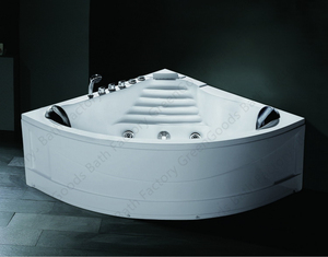 CE Pabrik Penjualan Pasangan Digunakan Dua Orang Warna Putih Rok Bak Mandi Sudut Bak Mandi Jetted Whirlpool Pijat Bak Mandi dengan Bantal - Product Image 2